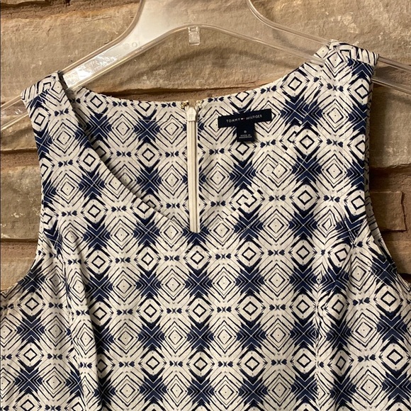 Tommy Hilfiger Blue Patterned Sleeveless Dress Size 8 - Picture 10 of 10